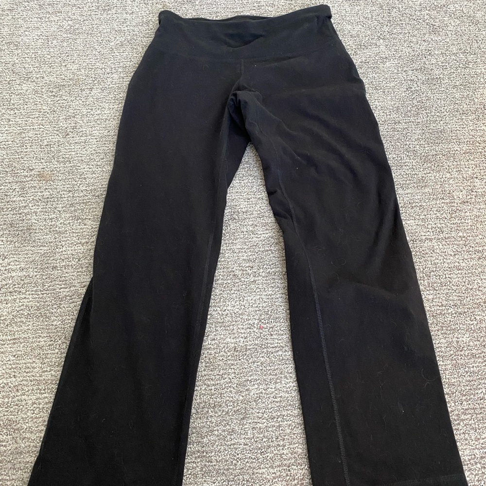 Black athletic flare pants